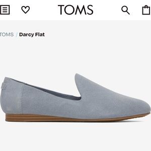 Tom’s Darcy Flat Stone Grey Suede-brand new